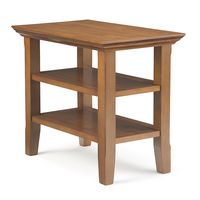 Simpli Home - Acadian Narrow Side Table - Light Golden Brown - Large Front