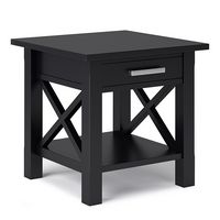 Simpli Home - Kitchener End Table - Black - Large Front
