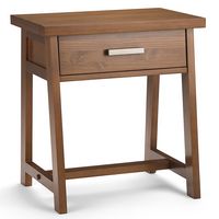 Simpli Home - Sawhorse Bedside Table - Medium Saddle Brown - Large Front