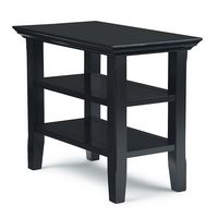 Simpli Home - Acadian Narrow Side Table - Black - Large Front