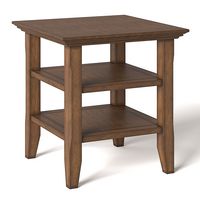 Simpli Home - Acadian End Table - Rustic Natural Aged Brown - Large Front