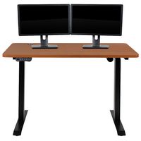 Alamont Home - Tanner Rectangle Modern Engineered Wood  Home Office Desk - Mahogany - Large Front