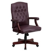 Alamont Home - Martha Washington Traditional Leather/Faux Leather Executive Swivel Office Chair -... - Large Front