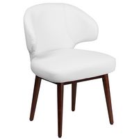 Alamont Home - Comfort Back Series Contemporary Leather/Faux Leather Side Chair - Upholstered - W... - Large Front