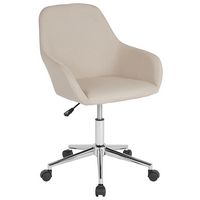 Alamont Home - Cortana Contemporary Fabric Swivel Office Chair - Beige Fabric - Large Front