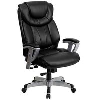Alamont Home - Hercules Big & Tall 400 lb. Rated High Back Office Chair - Black LeatherSoft - Large Front