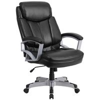 Alamont Home - Hercules Big & Tall 500 lb. Rated Executive Ergonomic Office Chair - Black Leather... - Large Front