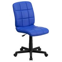 Alamont Home - Clayton Modern Vinyl Swivel Office Chair - Blue - Large Front