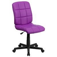 Alamont Home - Clayton Modern Vinyl Swivel Office Chair - Purple - Large Front