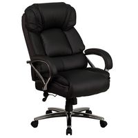 Alamont Home - Hercules Big & Tall 500 lb. Rated LeatherSoft Ergonomic Office Chair w/ Chrome Bas... - Large Front