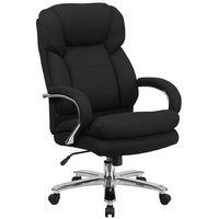 Alamont Home - Hercules Contemporary Fabric 24/7 Big & Tall Swivel Erogonomic Office Chair - Blac... - Large Front
