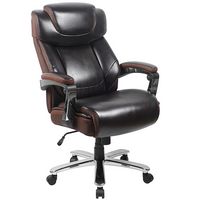 Alamont Home - Hercules Big & Tall 500 lb. Rated LeatherSoft Ergonomic Chair w/Adjustable Headres... - Large Front