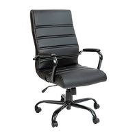 Alamont Home - Whitney High Back Modern Leather/Faux Leather Executive Swivel Office Chair - Blac... - Large Front