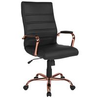 Alamont Home - Whitney High Back Modern Leather/Faux Leather Executive Swivel Office Chair - Blac... - Large Front