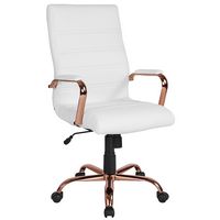 Alamont Home - Whitney High Back Modern Leather/Faux Leather Executive Swivel Office Chair - Whit... - Large Front