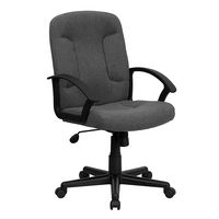 Alamont Home - Garver Contemporary Fabric Executive Swivel Office Chair - Gray - Large Front