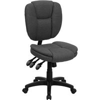Alamont Home - Caroline Contemporary Fabric Swivel Office Chair - Gray Fabric - Large Front