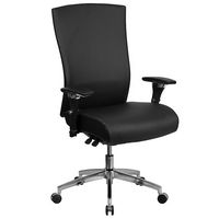 Alamont Home - Hercules Contemporary Leather/Faux Leather 24/7 Big & Tall Swivel Office Chair - B... - Large Front