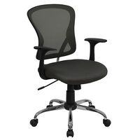 Alamont Home - Alfred Contemporary Mesh Swivel Office Chair - Dark Gray - Large Front