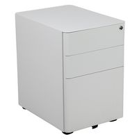 Alamont Home - Warner Modern Steel 3-Drawer Filing Cabinet - White - Large Front