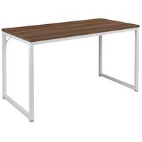 Alamont Home - Tiverton Collection Rectangle Industrial Laminate  Office Desk - Walnut Top/White ... - Large Front