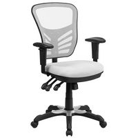 Alamont Home - Nicholas Contemporary Mesh Executive Swivel Office Chair - White - Large Front