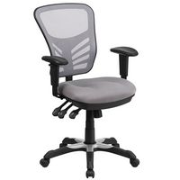 Alamont Home - Nicholas Contemporary Mesh Executive Swivel Office Chair - Gray - Large Front