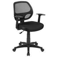 Alamont Home - Mallard Contemporary Mesh Swivel Office Chair - Black - Large Front