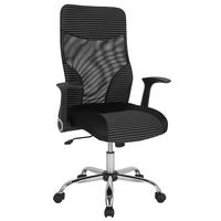 Alamont Home - Milford Contemporary Mesh Executive Swivel Office Chair - Black and White - Large Front
