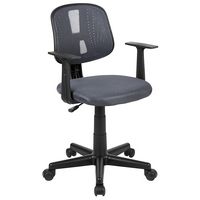 Alamont Home - Contemporary Mesh Swivel Office Chair with Arms - Gray - Large Front