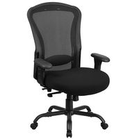 Alamont Home - Hercules Contemporary Mesh 24/7 Big & Tall Swivel Office Chair with Arms - Black - Large Front