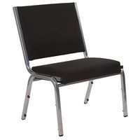 Alamont Home - Hercules Contemporary Fabric Big & Tall Stack Chair - Black Fabric - Large Front