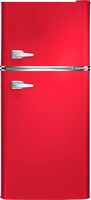 Insignia™ - 4.5 Cu. Ft. Retro Mini Fridge with Top Freezer and ENERGY STAR Certification - Red - Large Front