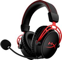 HyperX - Cloud Alpha Wireless Gaming Headset for PC, PS5, and PS4 - Black/Red - Large Front