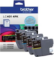 Brother - Genuine LC4014PKS Standard Yield 4-Pack Color Ink Cartridges - Black/Cyan/Magenta/Yellow - Large Front