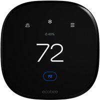 ecobee - Enhanced Smart Programmable Touch-Screen Wi-Fi Thermostat with Alexa, Apple HomeKit and ... - Large Front