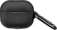 Insignia™ - Magnetic Silicone Case for Apple AirPods (3rd Generation) - Black - Large Front