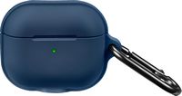 Insignia™ - Magnetic Silicone Case for Apple AirPods (3rd Generation) - Blue - Large Front
