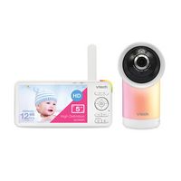 VTech - 1080p Smart WiFi Remote Access 360 Degree Pan & Tilt Video Baby Monitor with 5” Display, ... - Large Front