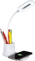 OttLite - Organizer LED Desk Lamp with Wireless Charging - White - Large Front