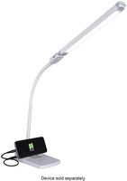 OttLite - Swivel LED Desk Lamp with USB Charging and Stand - White - Large Front