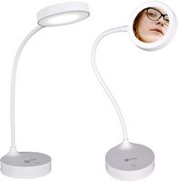 OttLite - Rechargeable LED Desk Lamp with Lighted Mirror - White - Large Front