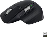 Logitech - MX Master 3S Wireless Laser Mouse with Ultrafast Scrolling - Wireless - Black - Large Front