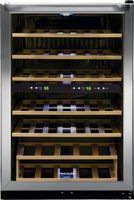 Frigidaire - 45 Bottle Two-Zone Wine Cooler - Stainless steel - Large Front