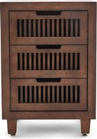 Adore Decor - Sawyer 3-Drawer Cabinet - Brown - Large Front