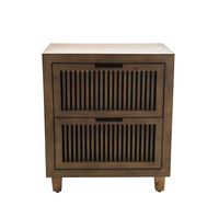 Adore Decor - Sawyer 2-Drawer Cabinet - Brown - Large Front