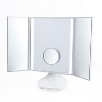 iHome - REFLECT TRIFOLD Vanity Speaker with Bluetooth, Speakerphone, and USB Charging - White - Large Front