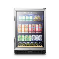 Lanbo - Built-In Refrigeration 110 Cans (12 oz.) Convertible Beverage Refrigerator with Wine Stor... - Large Front