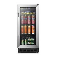 Lanbo - 15 Inch 76 Can Compressor Beverage Cooler with Precision Temperature Controls and Removab... - Large Front