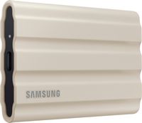 Samsung - T7 Shield 2TB External USB 3.2 Gen 2 Rugged SSD IP65 Water Resistant - Beige - Large Front